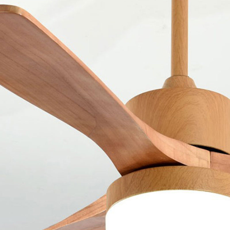 Wooden Ceiling Fan Light Fixture Minimalist LED Ceiling Lamp for Bedroom