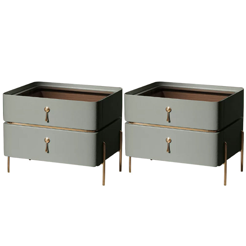 Drawer Storage Bed Nightstand Glam Bedside Cabinet for Bedroom