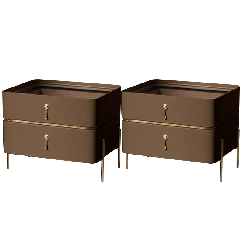 Drawer Storage Bed Nightstand Glam Bedside Cabinet for Bedroom