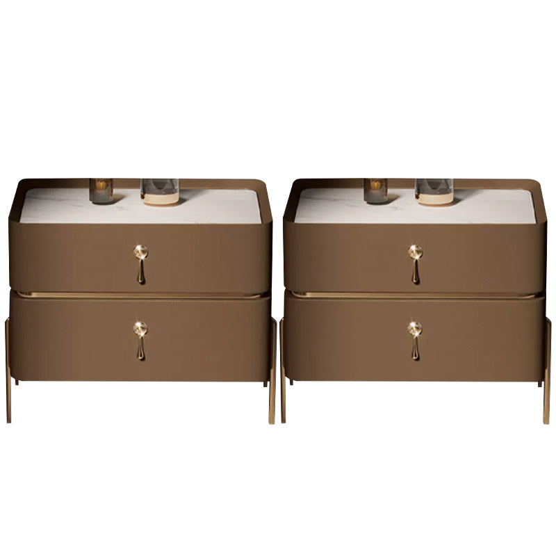 Drawer Storage Bed Nightstand Glam Bedside Cabinet for Bedroom