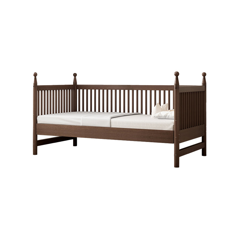 Solid Wood Washed Natural Nursery Bed Traditional with Guardrail