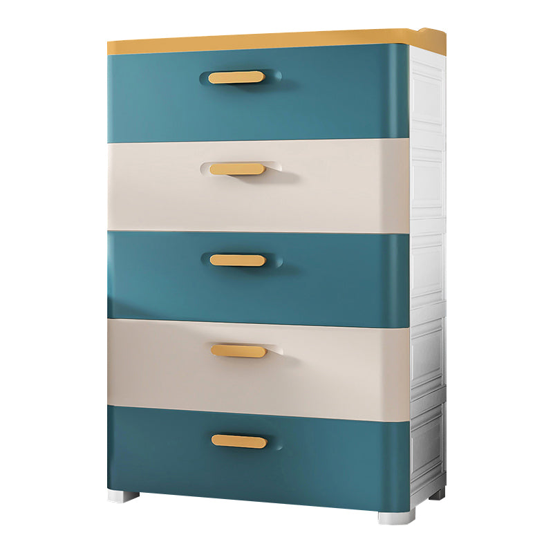 Contemporary Vertical Kids Nightstand 5 Drawers Dresser for Kids