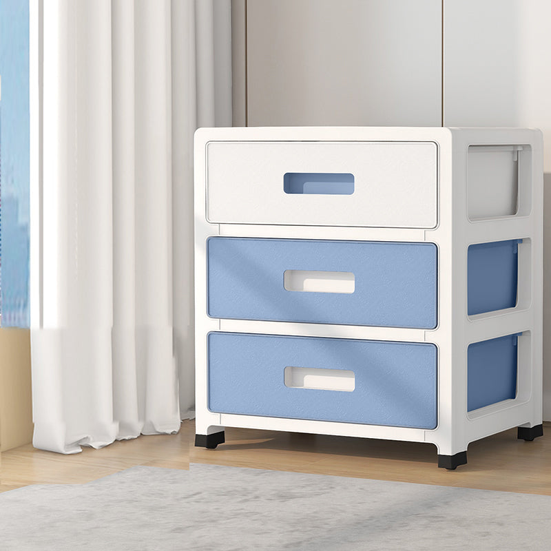 Chest Modern Nursery Dresser Plastic Kids Nightstand with 3/4/5/6/7 Drawers