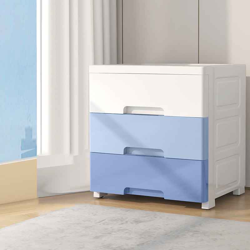 Chest Modern Nursery Dresser Plastic Kids Nightstand with 3/4/5/6/7 Drawers