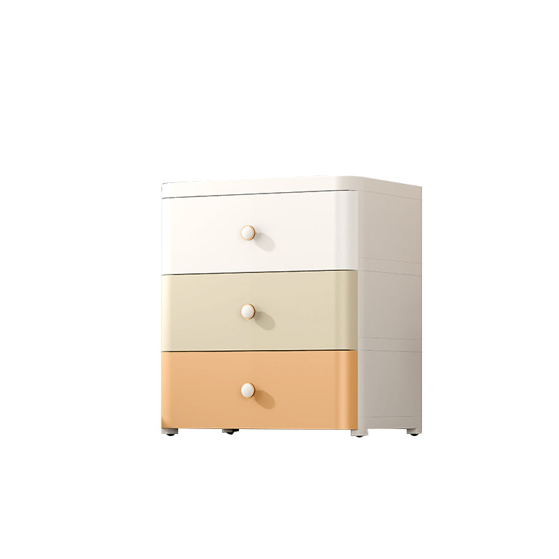 Nordic Vertical Kids Nightstand Plastic Nursery Dresser with 3/4/5/6/7 Drawers for Bedroom