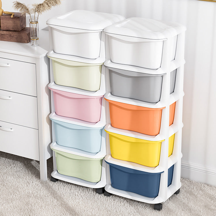 Ultra Modern Vertical Plastic Baby Dresser with Drawers for Bedroom