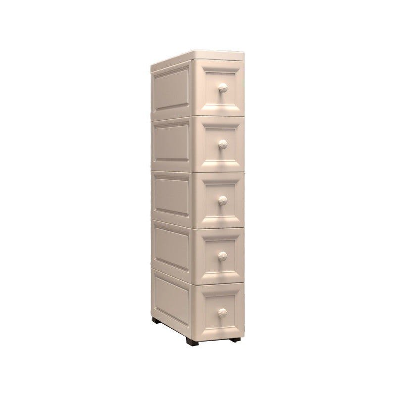 Vertical Plastic Modernism Nursery Dresser with 5 Drawers for Bedroom