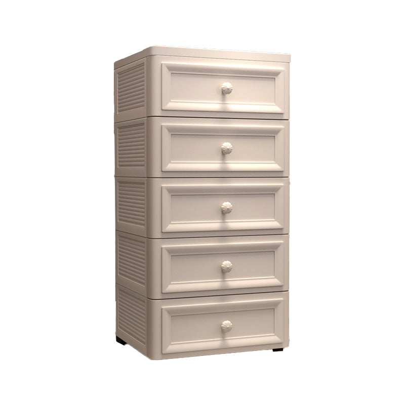 Vertical Plastic Modernism Nursery Dresser with 5 Drawers for Bedroom