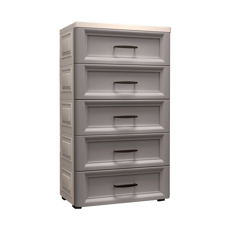 Vertical Plastic Modernism Nursery Dresser with 5 Drawers for Bedroom