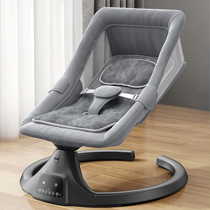 Modern Metal Rocking Height Adjustable Oval Bassinet with Remote Control