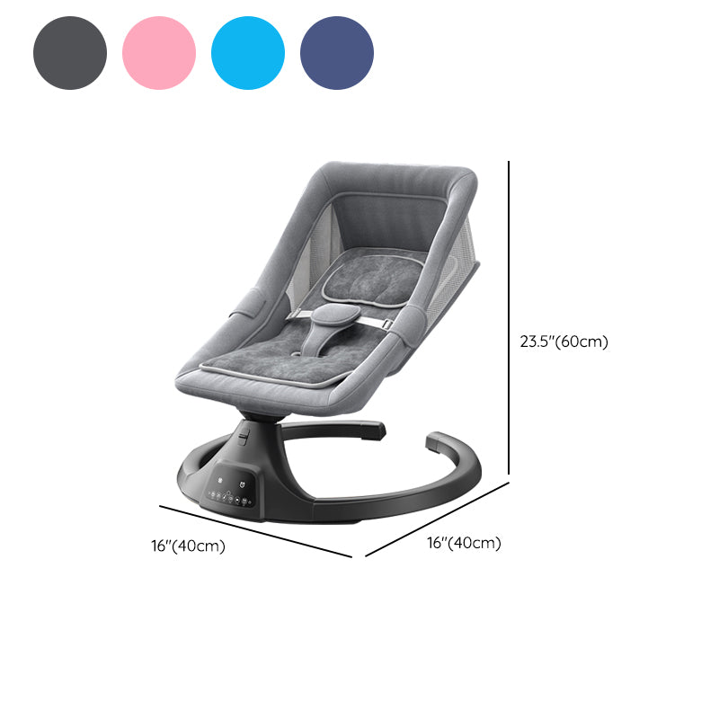 Modern Metal Rocking Height Adjustable Oval Bassinet with Remote Control