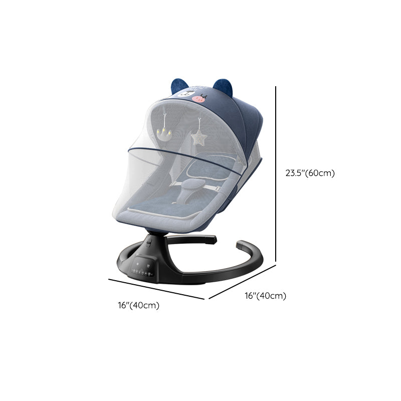 Modern Metal Rocking Height Adjustable Oval Bassinet with Remote Control