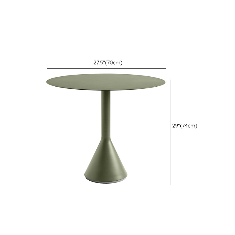 Green Round Dining Table Set 1/3 Pcs Modern Metal Outdoor Dining Set