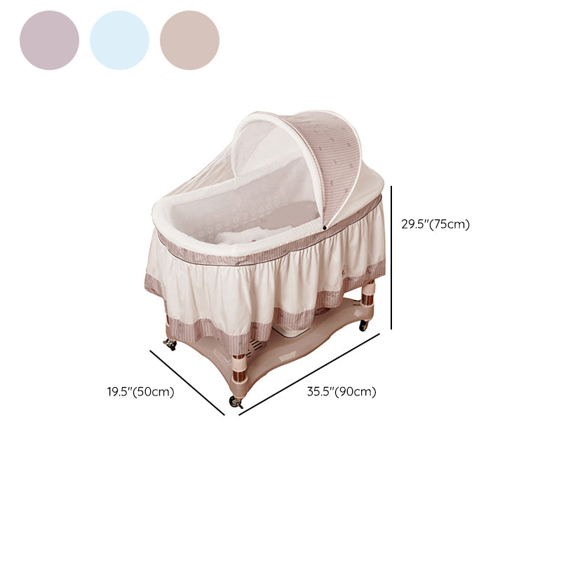 Modern Metal Rocking Oval Electric Crib Cradle for Baby Newborn