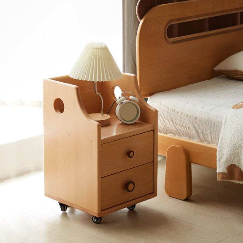 Solid Wood Lighting Not Included No Theme Kids Bedside Table with Drawers