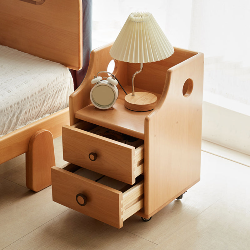 Solid Wood Lighting Not Included No Theme Kids Bedside Table with Drawers