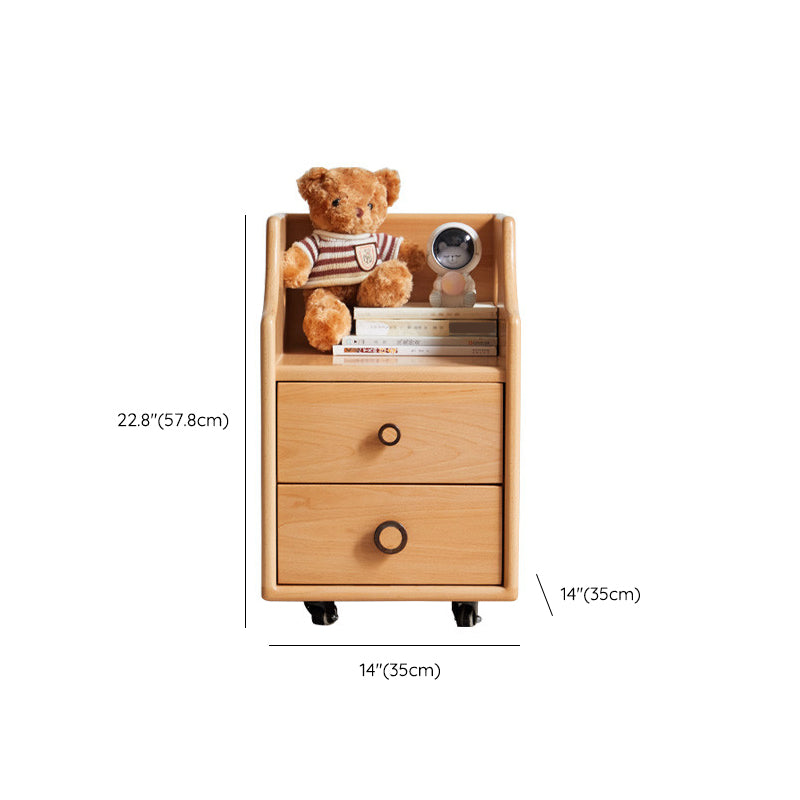 Solid Wood Lighting Not Included No Theme Kids Bedside Table with Drawers