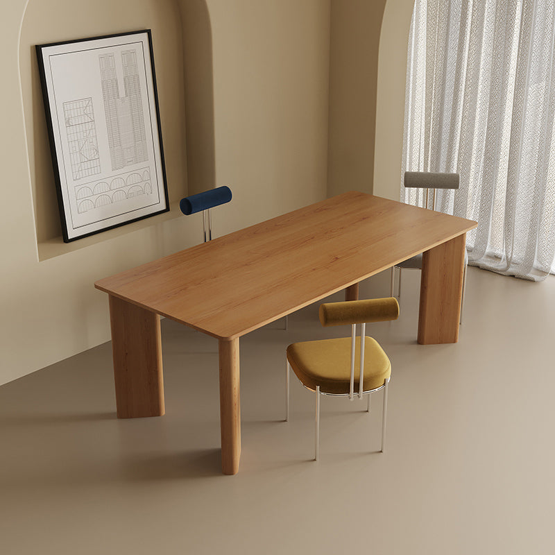 Rectangular Shaped Modern Office Desk Wooden Writing Desk in Natural