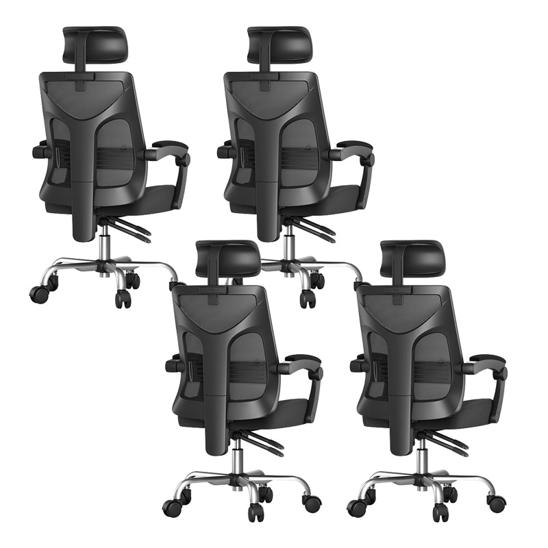 Contemporary Adjustable Arms Office Chair Mesh Desk Chair with Wheels for Room