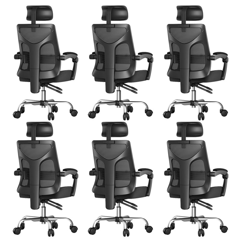 Contemporary Adjustable Arms Office Chair Mesh Desk Chair with Wheels for Room