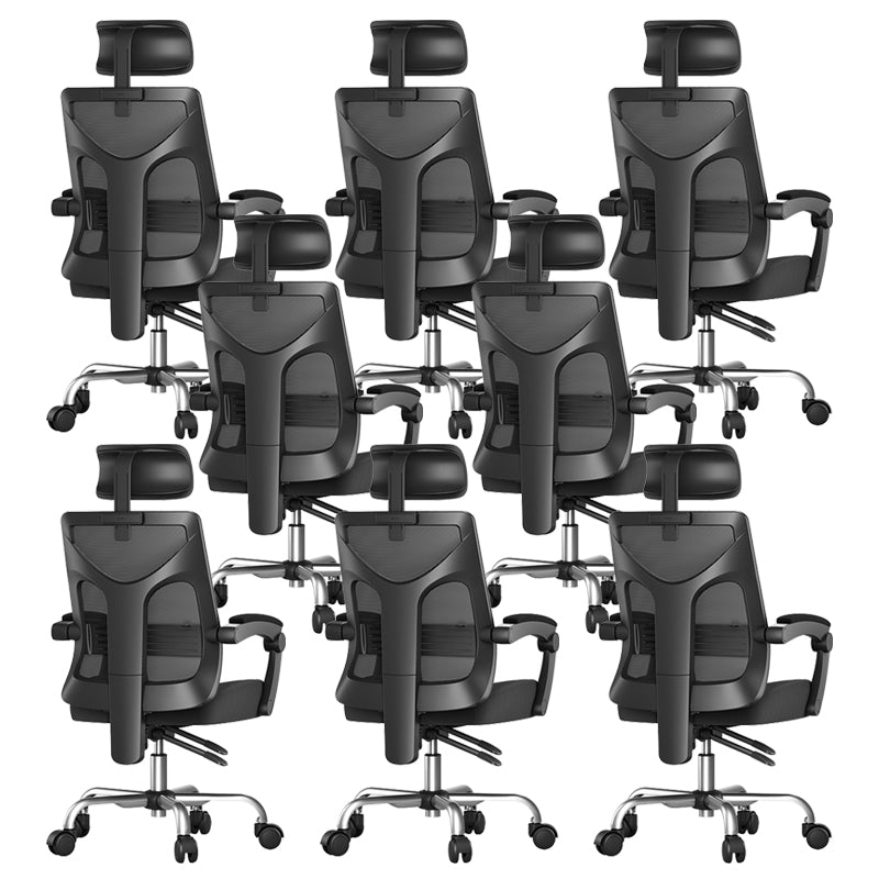 Contemporary Adjustable Arms Office Chair Mesh Desk Chair with Wheels for Room