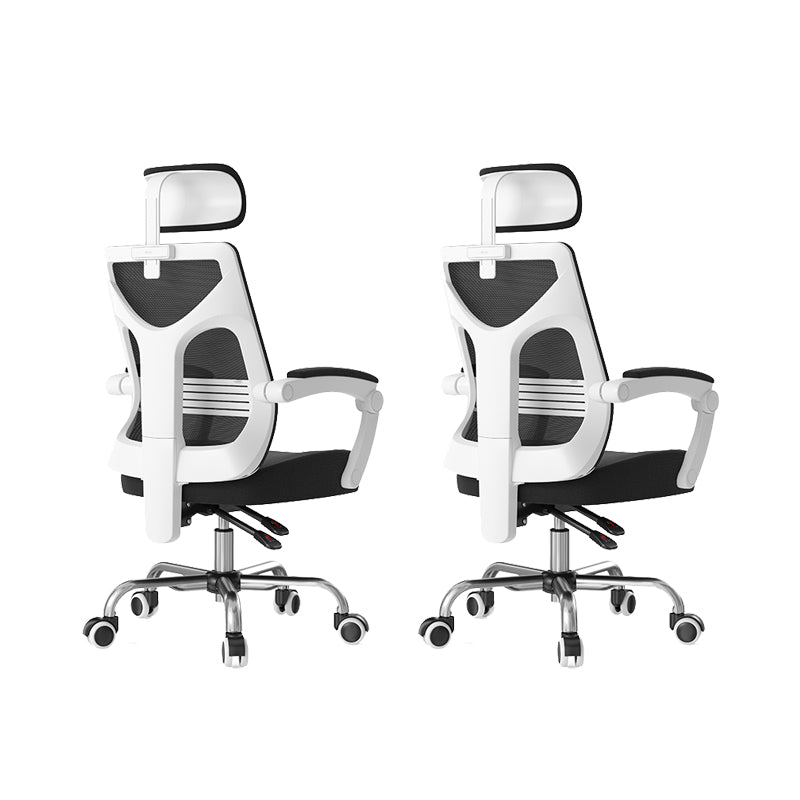 Contemporary Adjustable Arms Office Chair Mesh Desk Chair with Wheels for Room