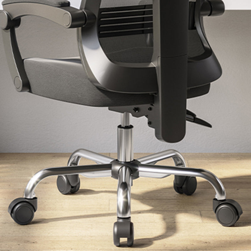 Contemporary Adjustable Arms Office Chair Mesh Desk Chair with Wheels for Room