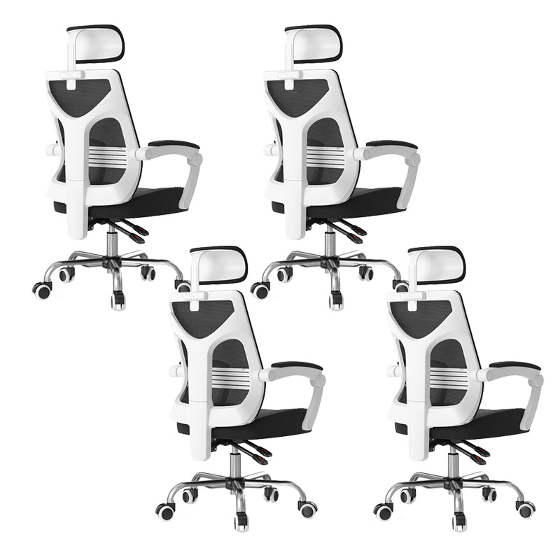 Contemporary Adjustable Arms Office Chair Mesh Desk Chair with Wheels for Room