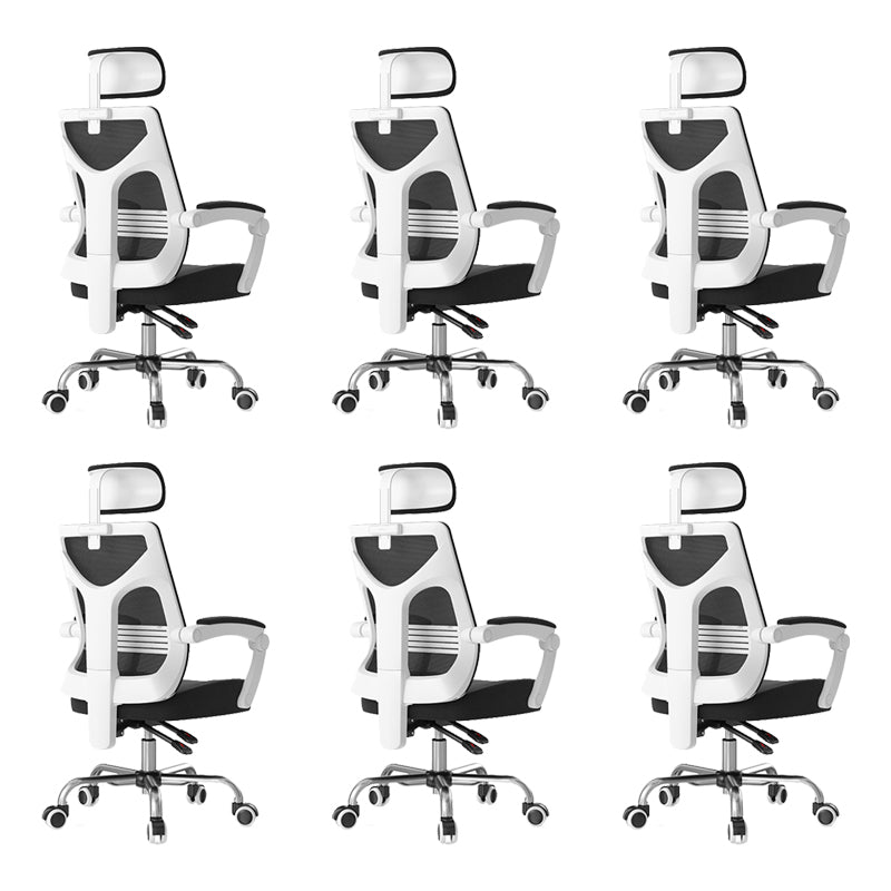 Contemporary Adjustable Arms Office Chair Mesh Desk Chair with Wheels for Room