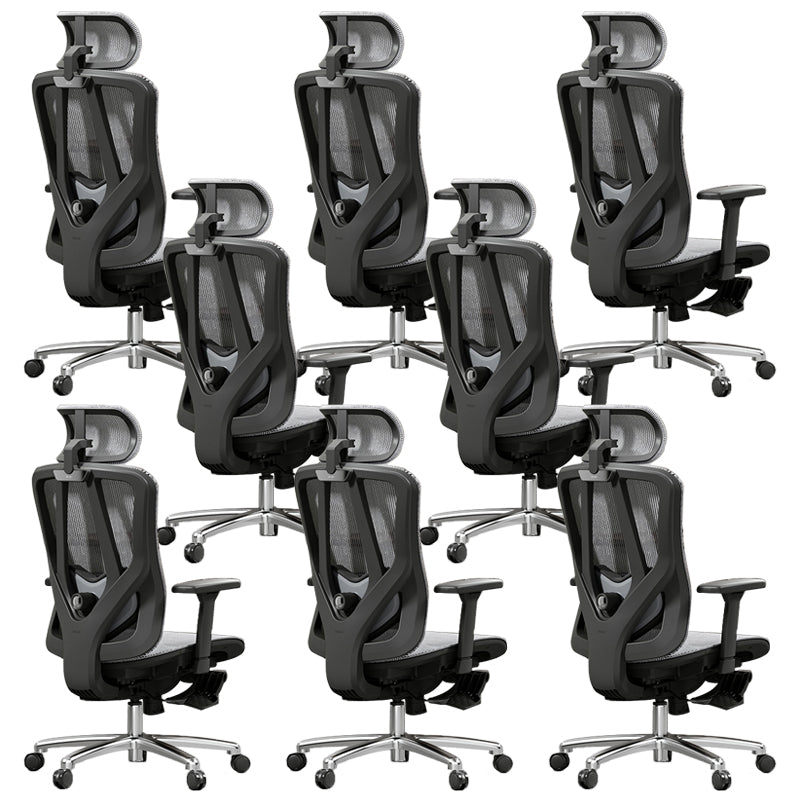 Adjustable Arms Office Chair Contemporary Mesh Desk Chair with Wheels for Home