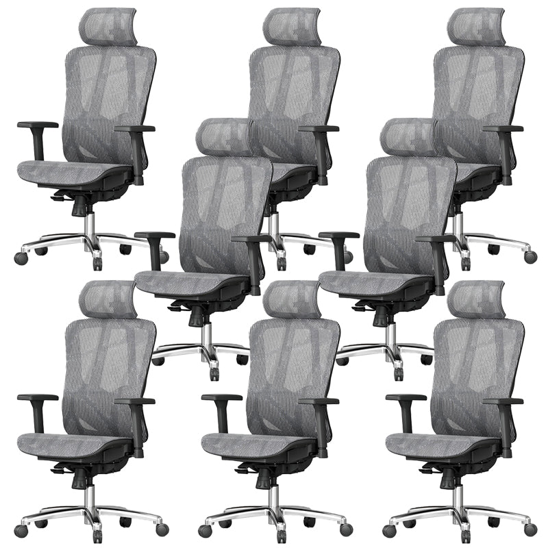 Adjustable Arms Office Chair Contemporary Mesh Desk Chair with Wheels for Home