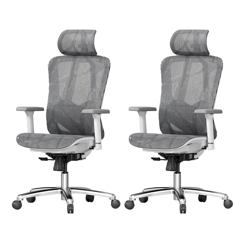 Adjustable Arms Office Chair Contemporary Mesh Desk Chair with Wheels for Home