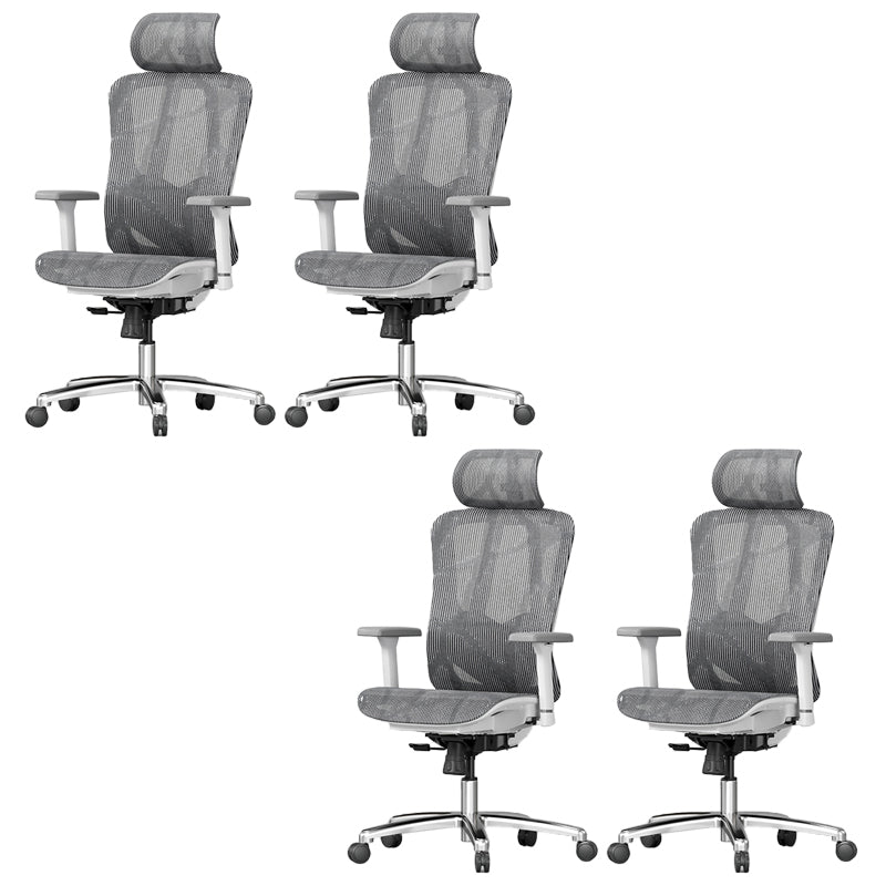 Adjustable Arms Office Chair Contemporary Mesh Desk Chair with Wheels for Home