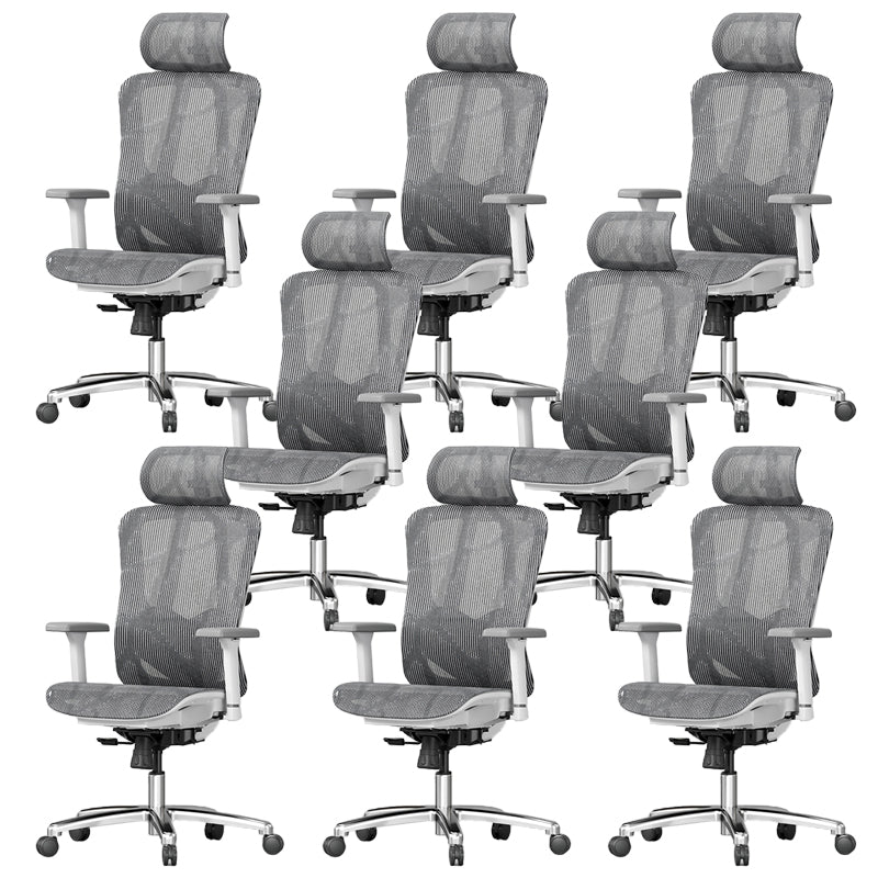 Adjustable Arms Office Chair Contemporary Mesh Desk Chair with Wheels for Home