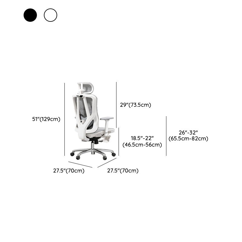 Adjustable Arms Office Chair Contemporary Mesh Desk Chair with Wheels for Home