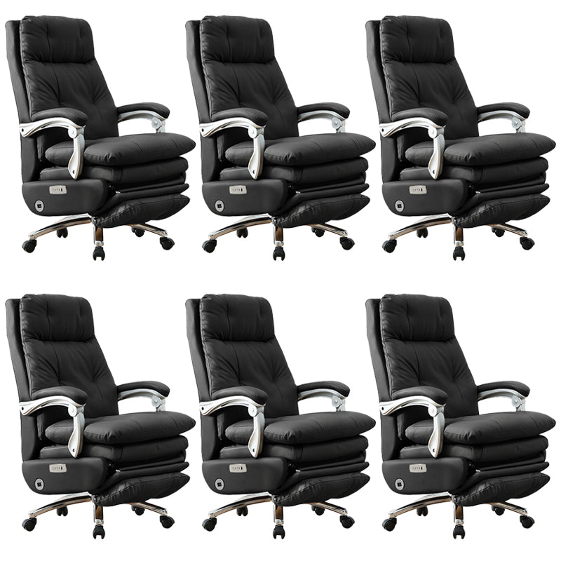 Contemporary Height Adjustable Wheels Office Chair High Back Desk Chair