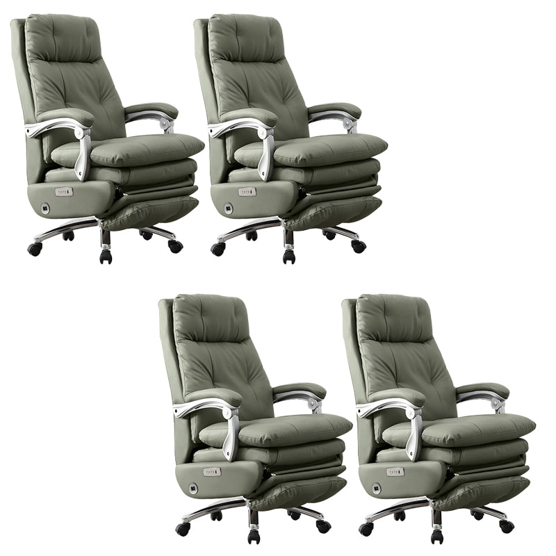 Contemporary Height Adjustable Wheels Office Chair High Back Desk Chair