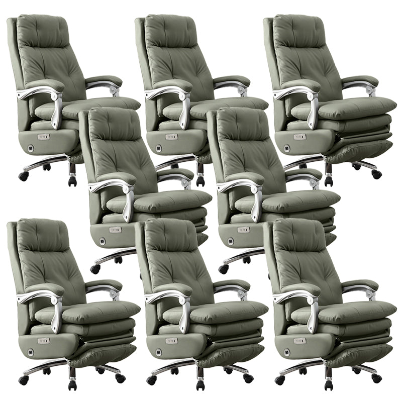 Contemporary Height Adjustable Wheels Office Chair High Back Desk Chair