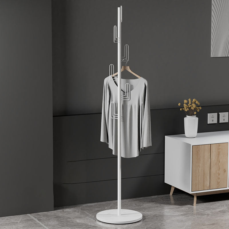 Modern Clothes Hanger Free Standing Coat Rack with Round Bottom