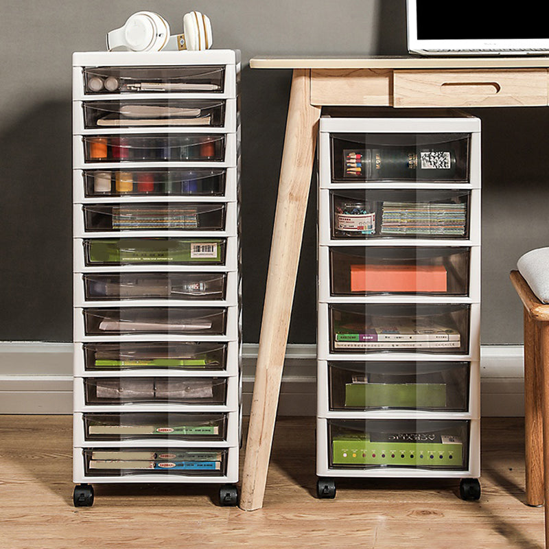 Modern Transparent Filing Cabinet Vertical Plastic Drawers Filing Cabinet