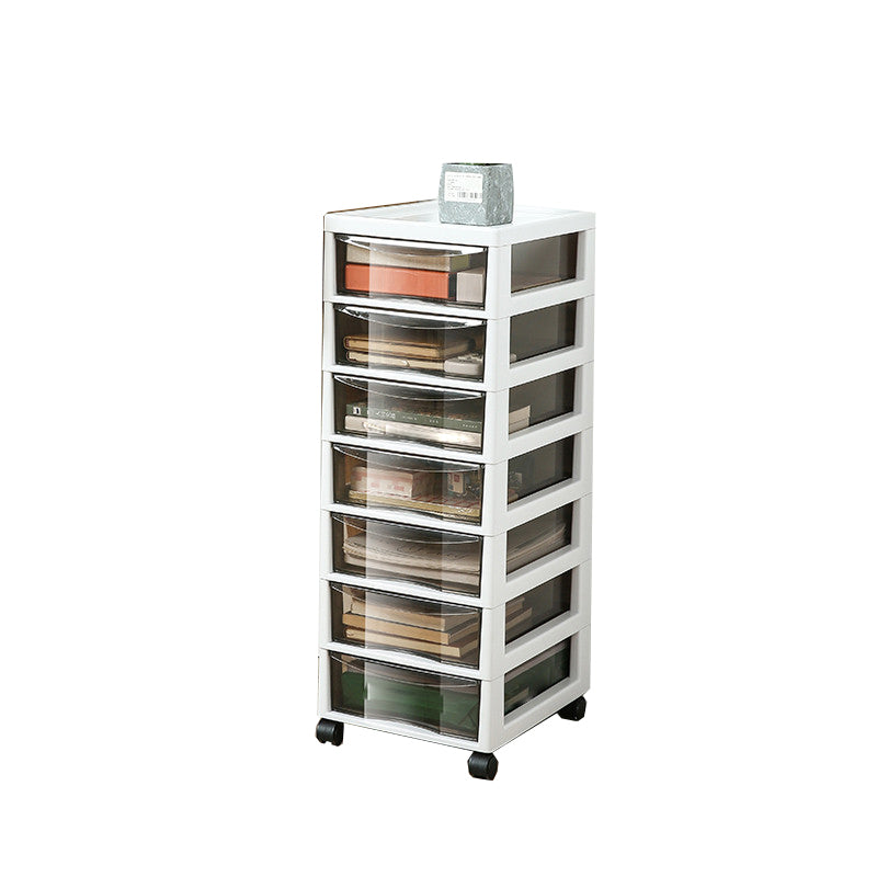 Modern Transparent Filing Cabinet Vertical Plastic Drawers Filing Cabinet