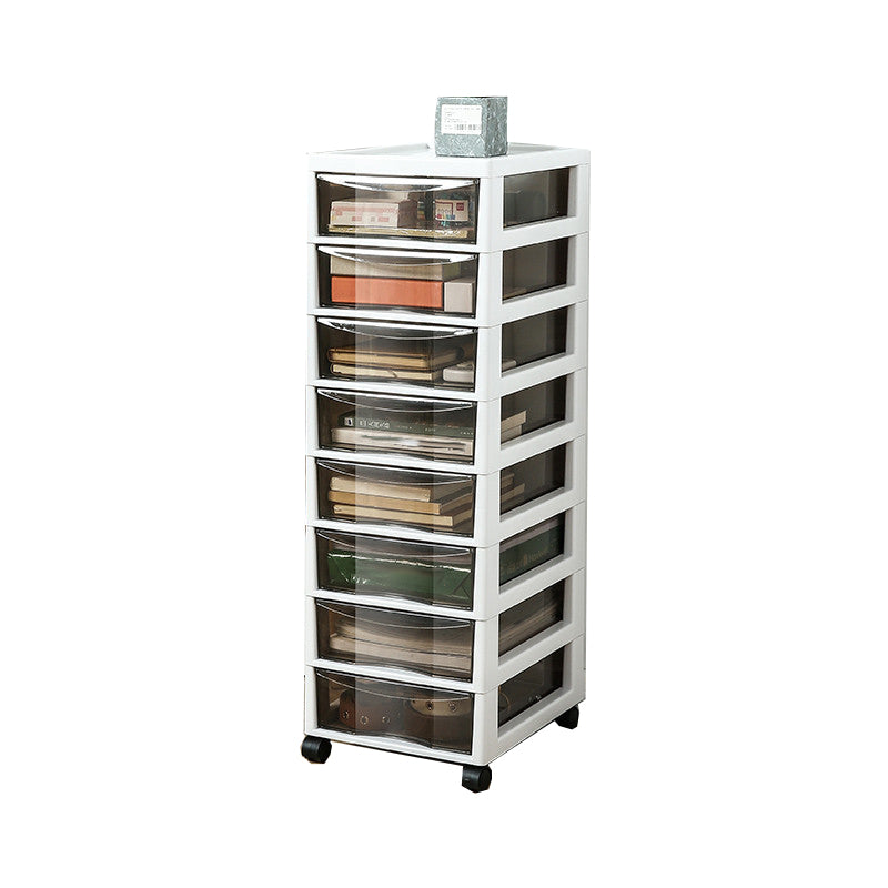 Modern Transparent Filing Cabinet Vertical Plastic Drawers Filing Cabinet