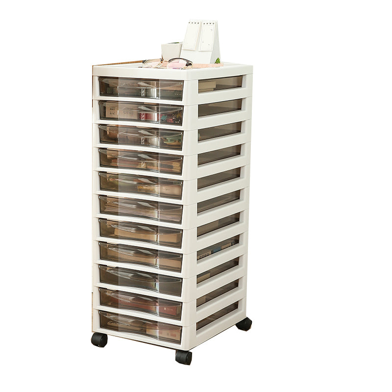 Modern Transparent Filing Cabinet Vertical Plastic Drawers Filing Cabinet