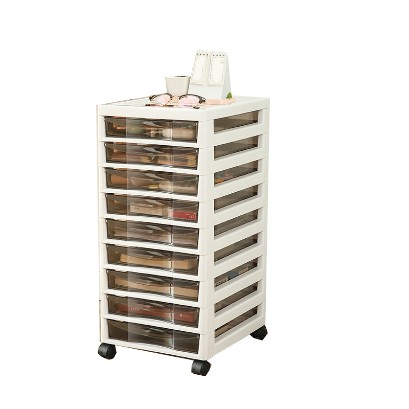 Modern Transparent Filing Cabinet Vertical Plastic Drawers Filing Cabinet