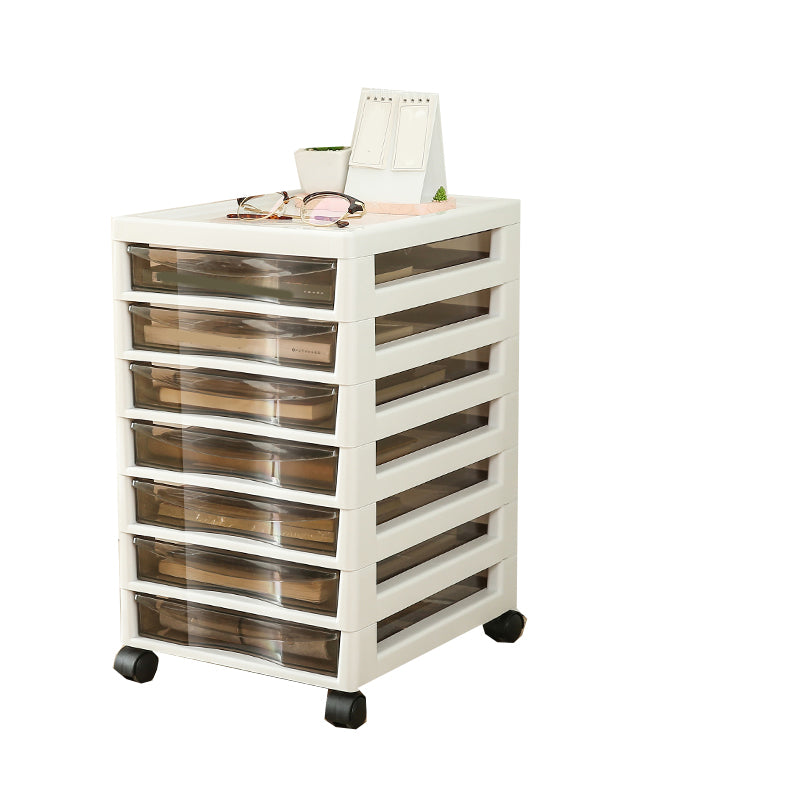 Modern Transparent Filing Cabinet Vertical Plastic Drawers Filing Cabinet