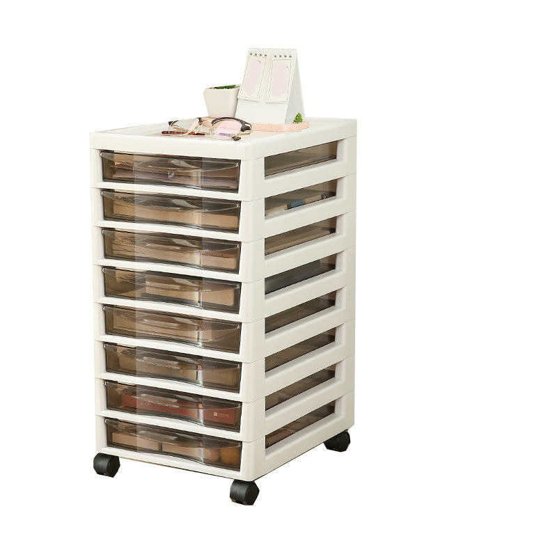 Modern Transparent Filing Cabinet Vertical Plastic Drawers Filing Cabinet