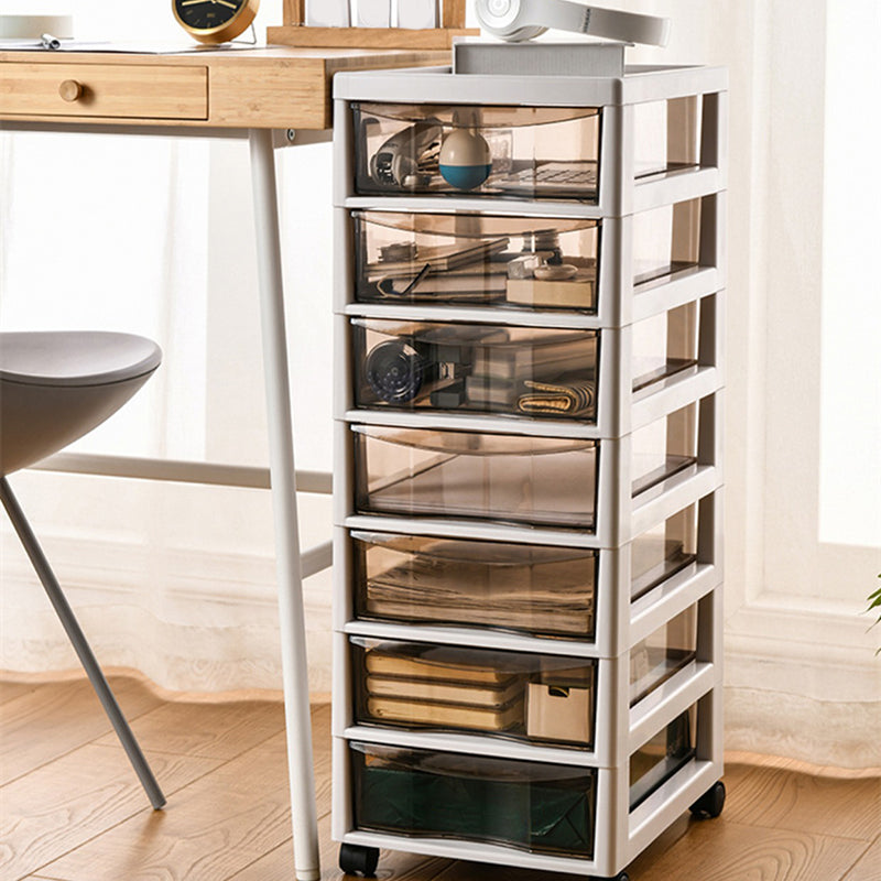 Modern Transparent Filing Cabinet Vertical Plastic Drawers Filing Cabinet