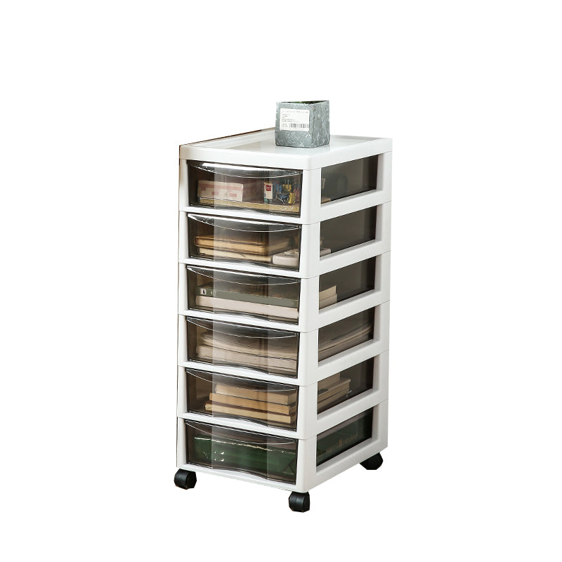 Modern Transparent Filing Cabinet Vertical Plastic Drawers Filing Cabinet