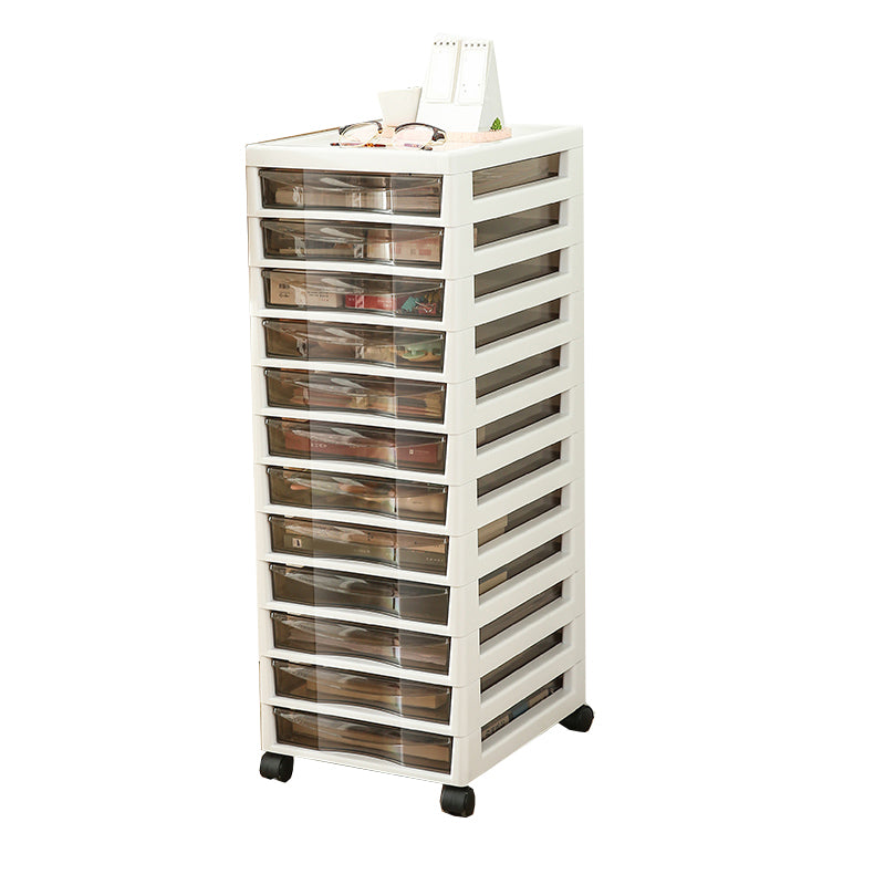 Modern Transparent Filing Cabinet Vertical Plastic Drawers Filing Cabinet