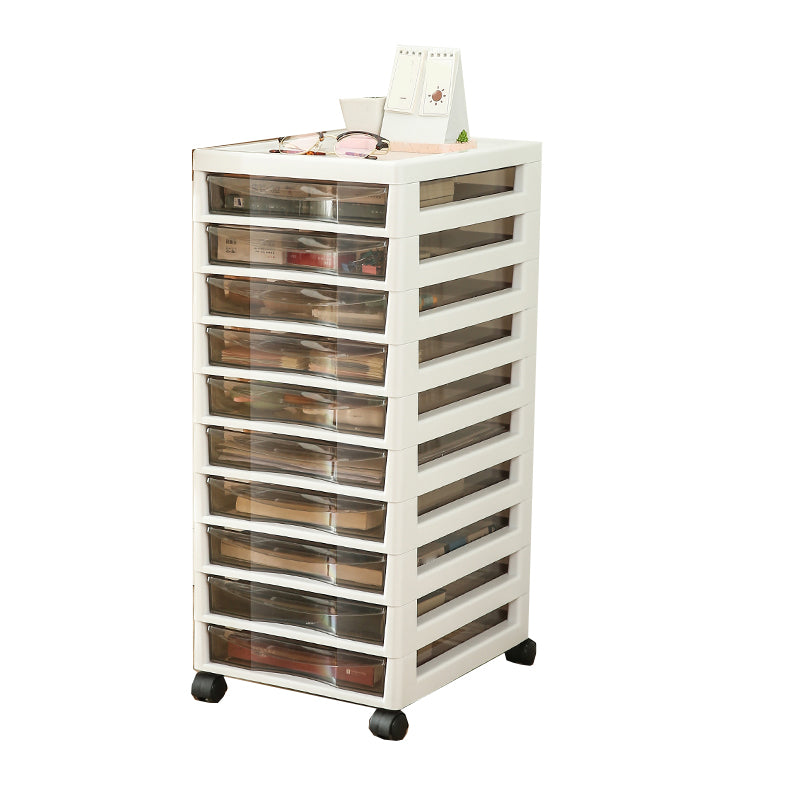 Modern Transparent Filing Cabinet Vertical Plastic Drawers Filing Cabinet